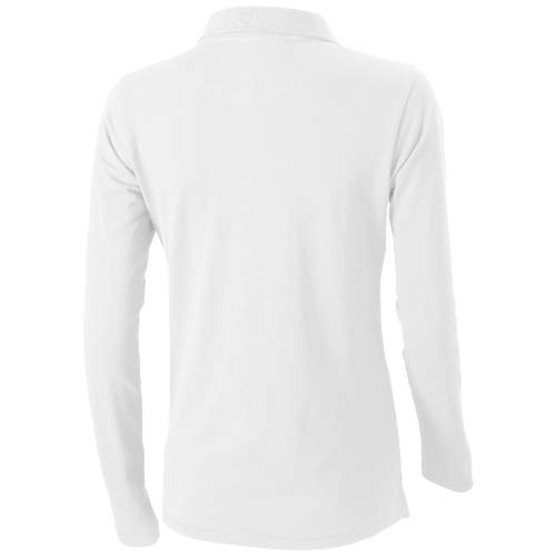 Calgary 180 g/m² Langarm Poloshirt für Damen - weiss / XS