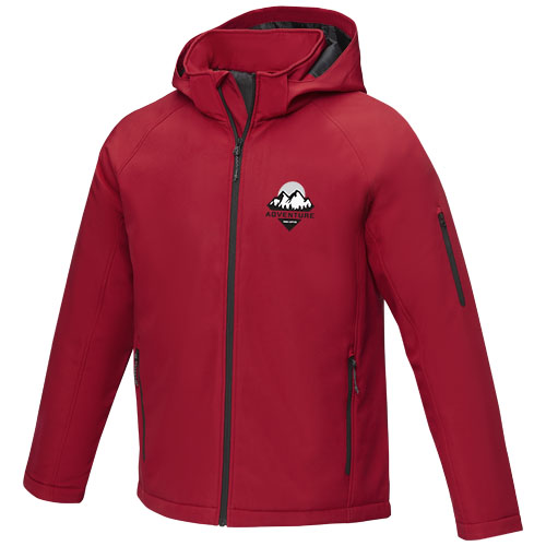 Notus wattierte Softshell Herrenjacke - rot / 3XL