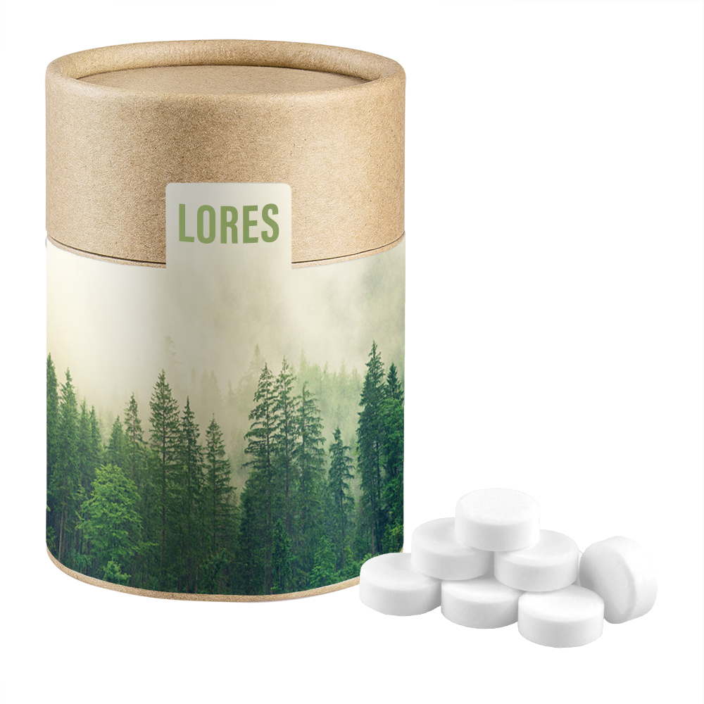 Bio Pfefferminz Drops, ca. 80g, Kraftpapierdose Midi