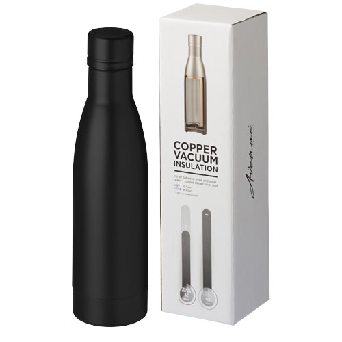Vasa 500 ml Kupfer-Vakuum Isolierflasche - schwarz
