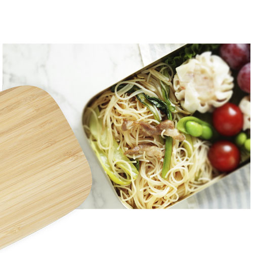 Tite 700 ml Lunchbox aus Edelstahl mit Bambusdeckel