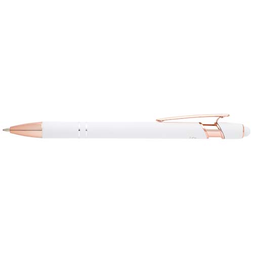 Nanna Kugelschreiber mit Roségold Finish  - weiss
