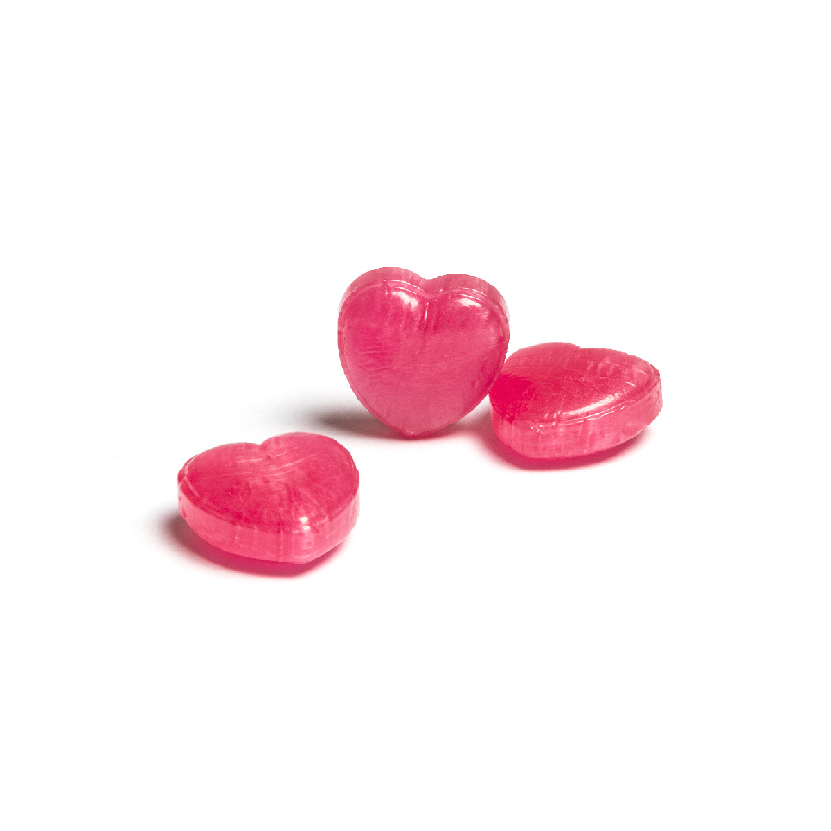 Herzbonbons im Flowpack