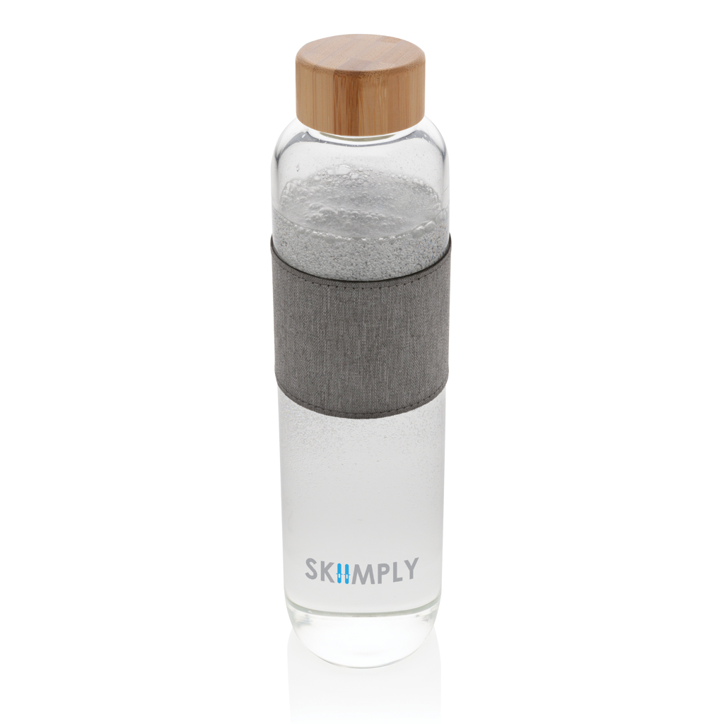 Impact Borosilikat-Glasflasche mit Bambusdeckel