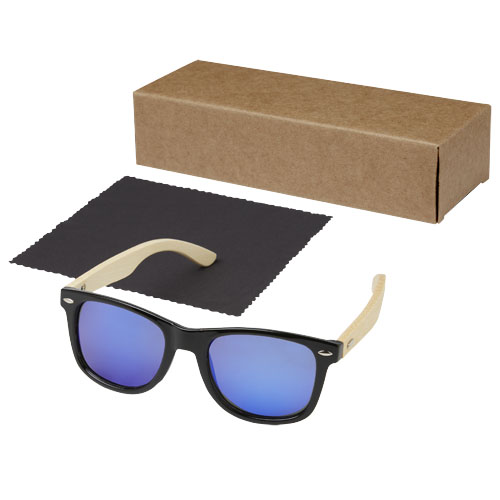 Taiyō verspiegelte polarisierte Sonnenbrille aus rPET/Bambus in Geschenkbox
