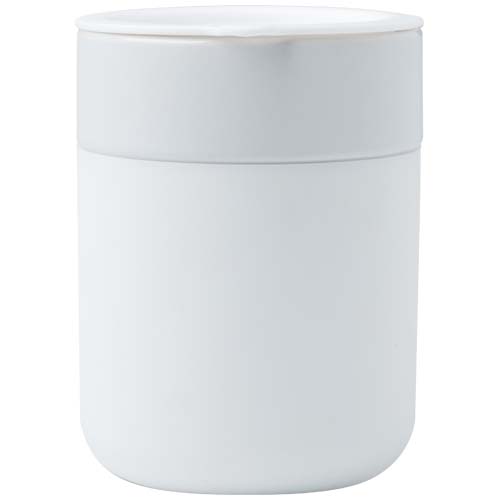 Java 330 ml Keramikbecher mit Silikonhülle und Kunststoffdeckel - weiss