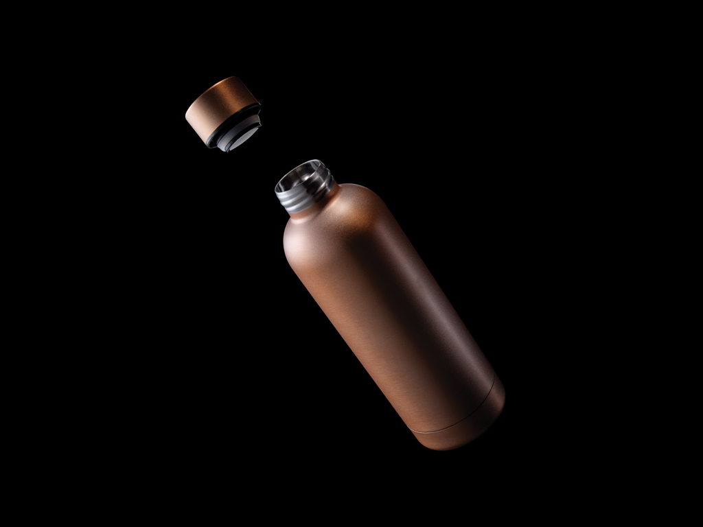 Impact Vakuumflasche aus RCS recyceltem Stainless-Steel