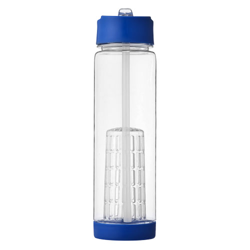 Tutti frutti 740 ml Tritan™ Sportflasche mit Infuser - transparent / blau