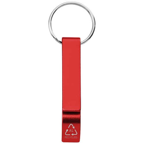 Tao Schlüsselanhänger mit Flaschen- und Dosenöffner aus recyceltem RCS Aluminium - rot