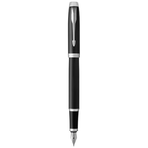 Parker IM Füllfederhalter (blaue Mine) - schwarz / chrom