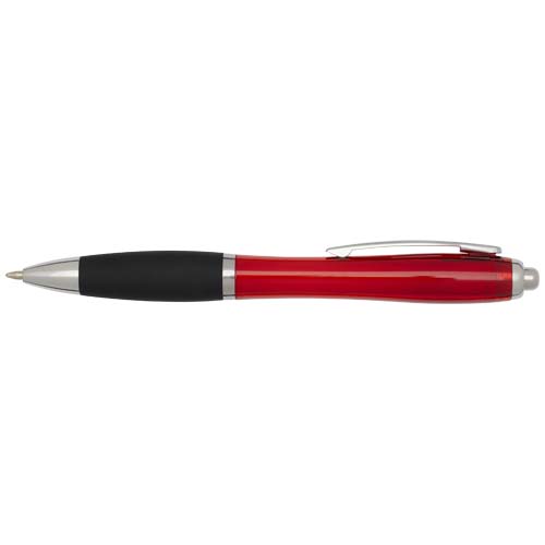 Nash RCS Kugelschreiber aus recyceltem Kunststoff mit farbigem Schaft und schwarzem Griff (schwarze Tinte) - rot