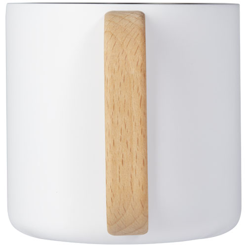 Bjorn RCS-zertifizierter Becher aus recyceltem Edelstahl mit Kupfer-Vakuumisolierung, 360 ml - weiss