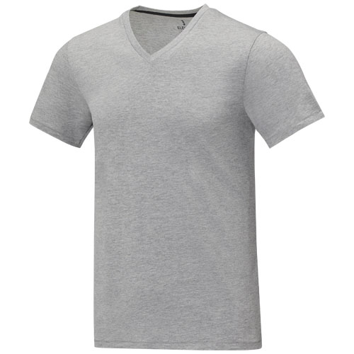 Somoto T-Shirt mit V-Ausschnitt für Herren   - heather grau / XS