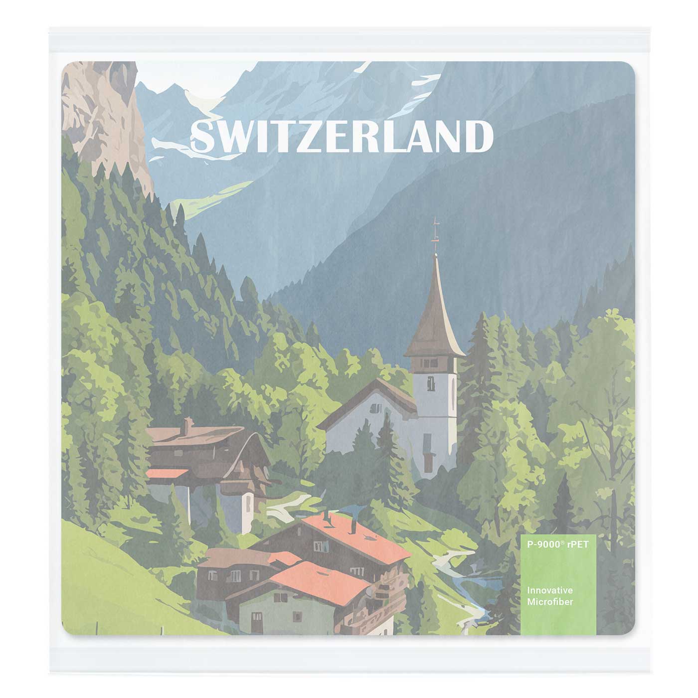 POLYCLEAN rPET Displaytuch 18x18 cm im Pergaminbeutel, All-Inclusive-Paket 