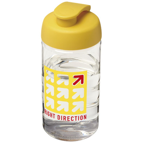 H2O Active® Bop 500 ml Sportflasche mit Klappdeckel - transparent / gelb