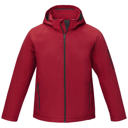 Notus wattierte Softshell Herrenjacke - rot / 3XL