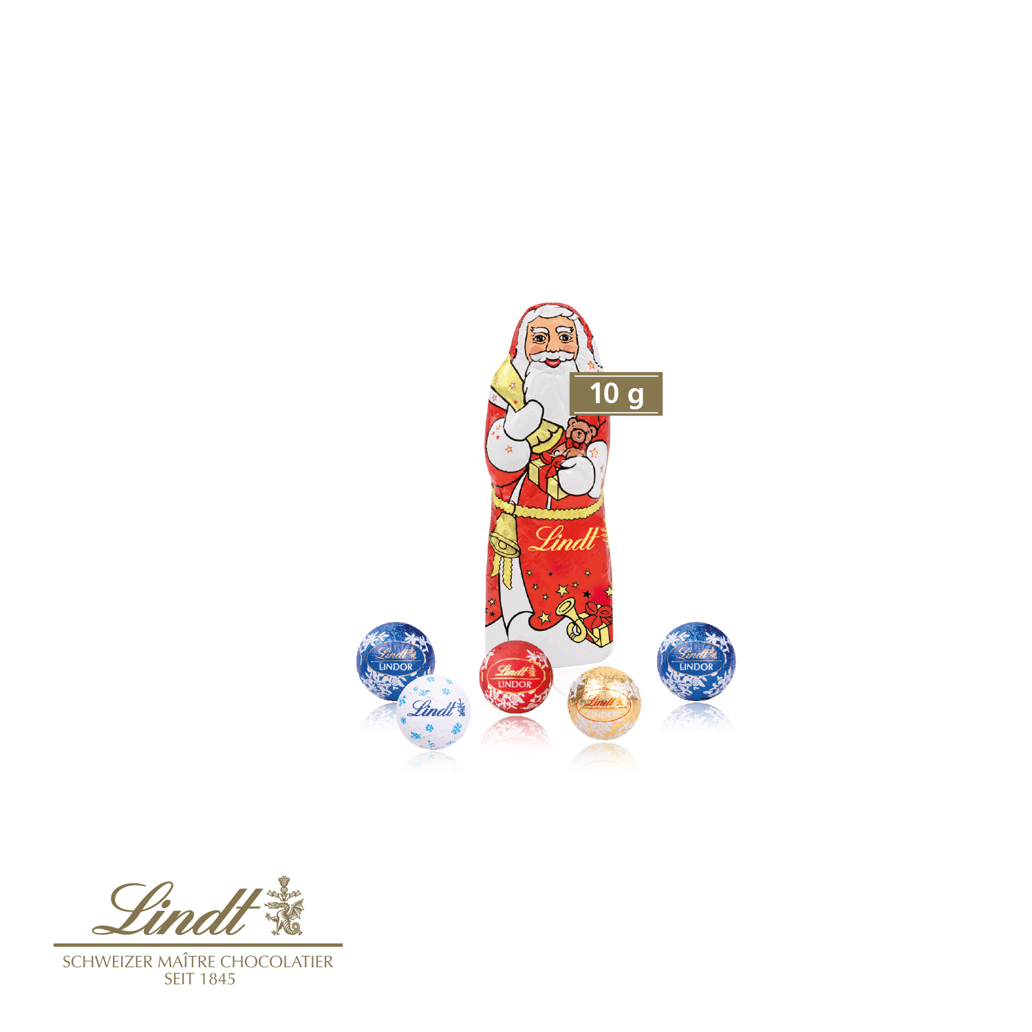 3D Präsent "LKW" mit Lindt Minis und Nikolaus