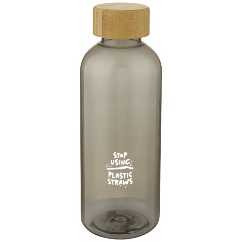Ziggs 650 ml Sportflasche aus recyceltem Kunststoff - charcoal transparent