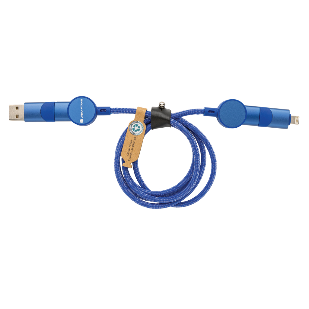 Oakland RCS rKunststoff 1,2m 6-in-1 Fast-Charging 45W Kabel