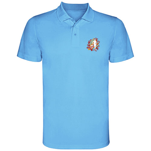 Monzha 150 g/m² Sport Poloshirt für Herren - türkis / S