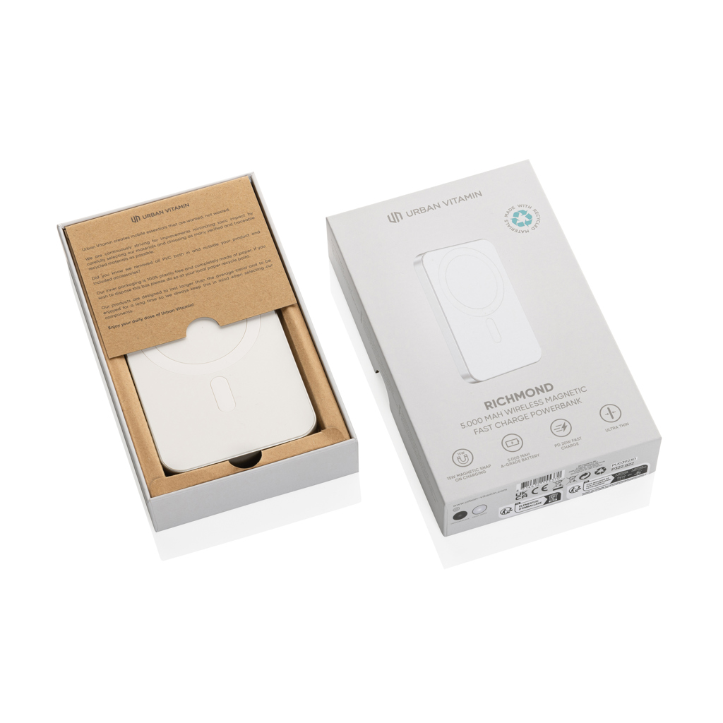 Urban Vitamin Richmond 5000mAh Powerbank aus RCS Plastik/Alu