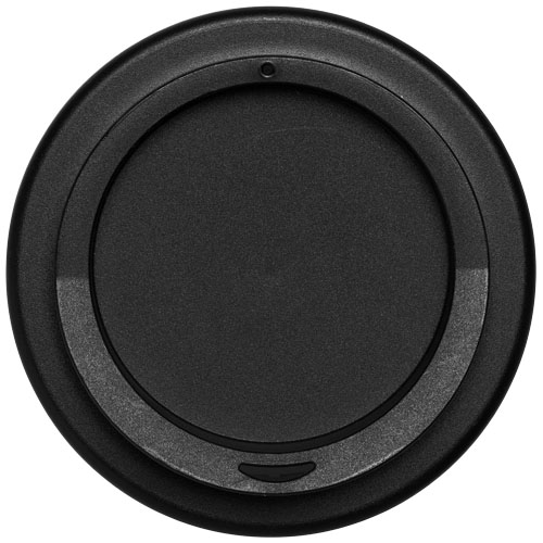 Brite-Americano® 350 ml Isolierbecher mit Schutzring Reifen-Design - schwarz
