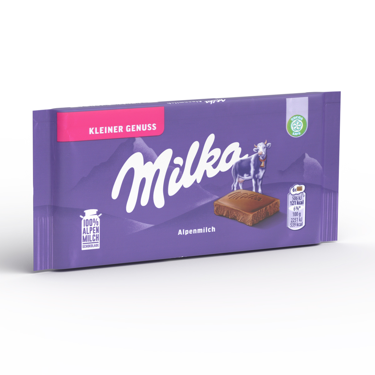 Milka die kleine Alpenmilch in Werbekartonage