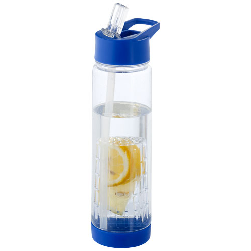 Tutti frutti 740 ml Tritan™ Sportflasche mit Infuser - transparent / blau
