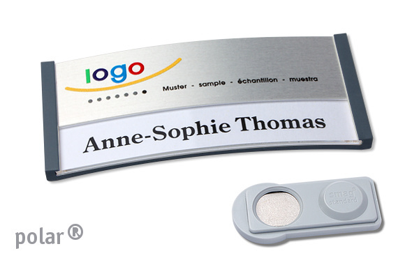 Namensschild polar® 30 "alu-print"