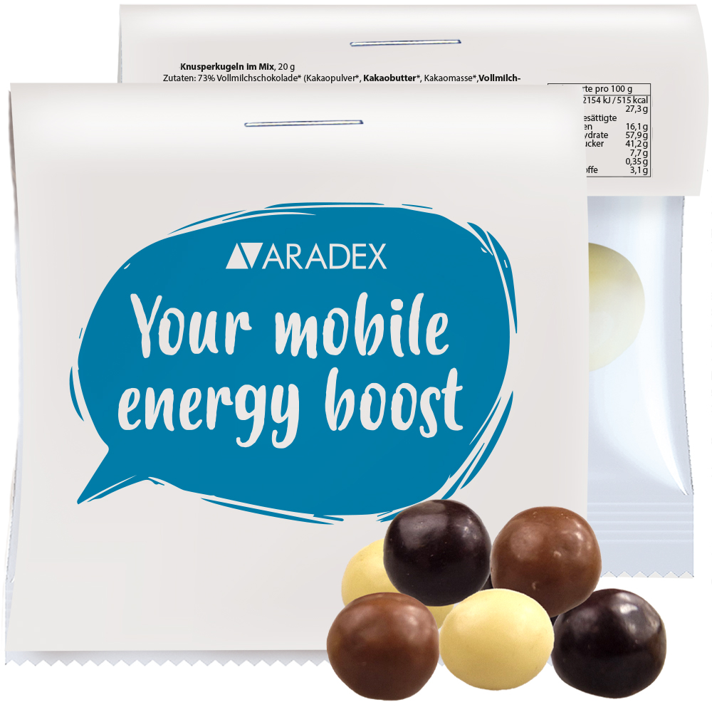 Bio Knusperkugeln-Mix, ca. 20g, Express Maxi-Tüte mit Werbereiter