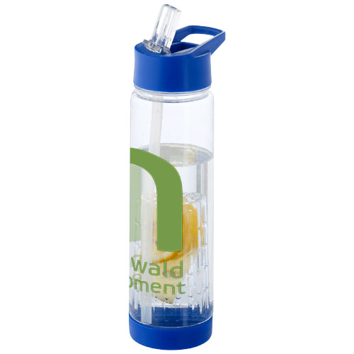 Tutti frutti 740 ml Tritan™ Sportflasche mit Infuser - transparent / blau