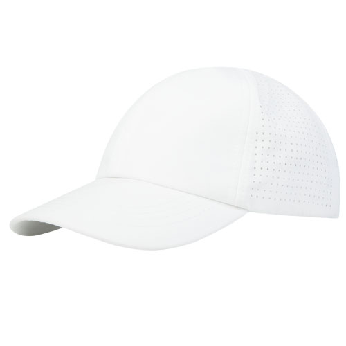 Mica 110 g/m² GRS recycelte Cool Fit Kappe mit sechs Segmenten - weiss