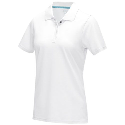 Graphite Poloshirt aus Bio-Baumwolle für Damen - weiss / S