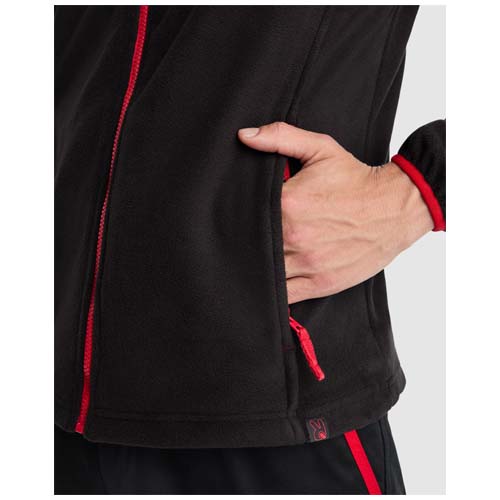 Terrano Mikrofleecejacke, unisex - schwarz / rot / S