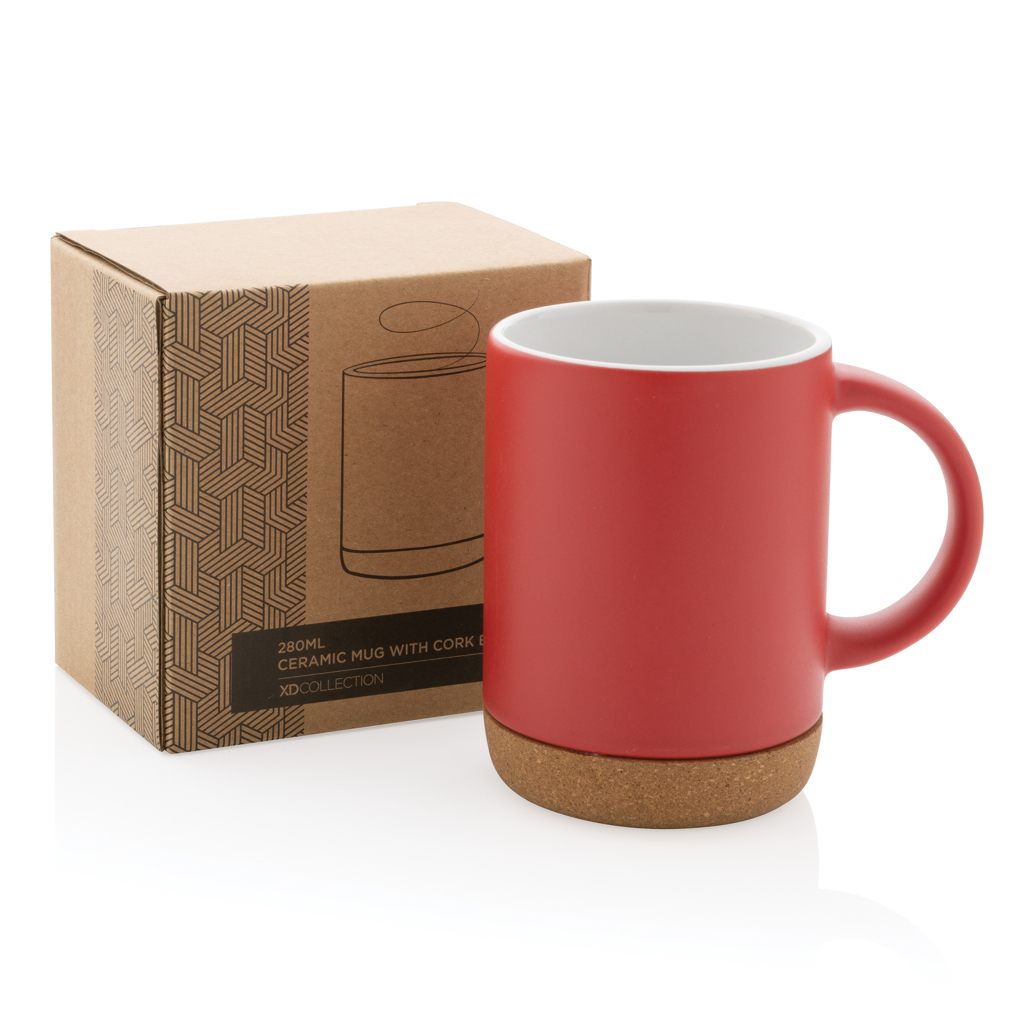 Keramikbecher mit Korkboden, 280ml