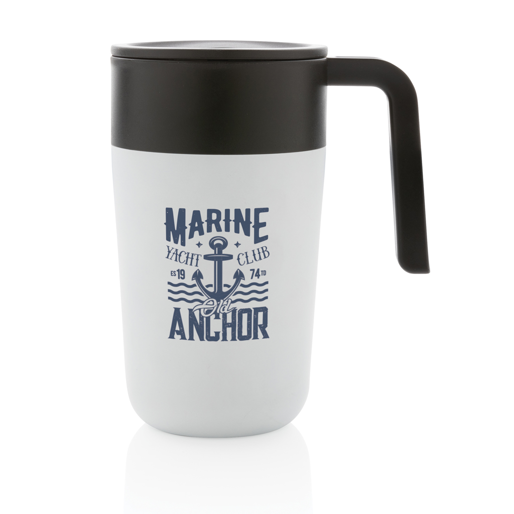 GRS recycelte PP und Stainless Steel Tasse mit Griff
