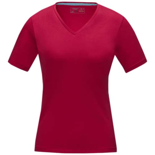 Kawartha T-Shirt für Damen mit V-Ausschnitt - rot / XS