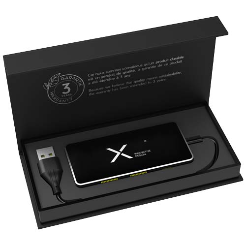 SCX.design H20 8-in-1 USB-Hub mit dualem Eingang und 6 Ports und Leuchtlogo