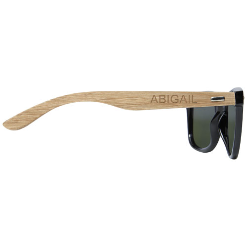 Hiru verspiegelte polarisierte Sonnenbrille aus rPET/Holz in Präsentbox