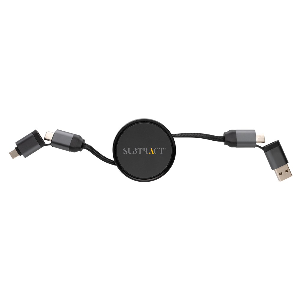 Terra aufrollbares 6-in-1 60W-Kabel aus RCS recyc. Aluminium