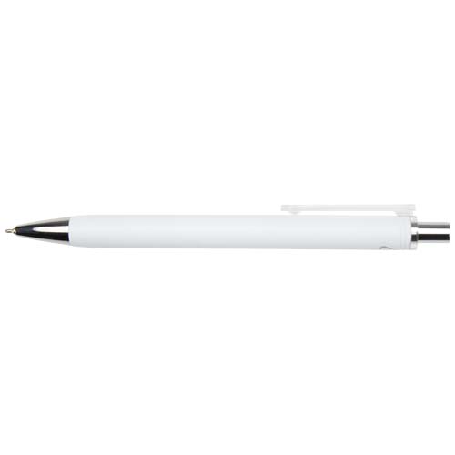 Feld RCS recycelter Kugelschreiber mit Metallic-Finish (schwarze Mine) - weiss