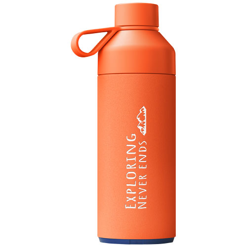 Big Ocean Bottle 1 L vakuumisolierte Flasche - sonnenorange