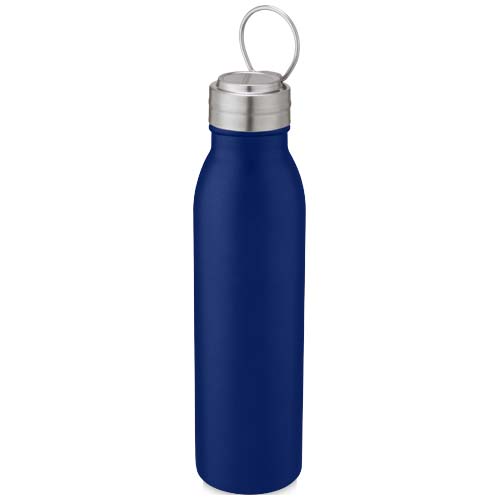 Harper 700 ml Sportflasche aus Edelstahl mit Metallschlaufe - mittelblau