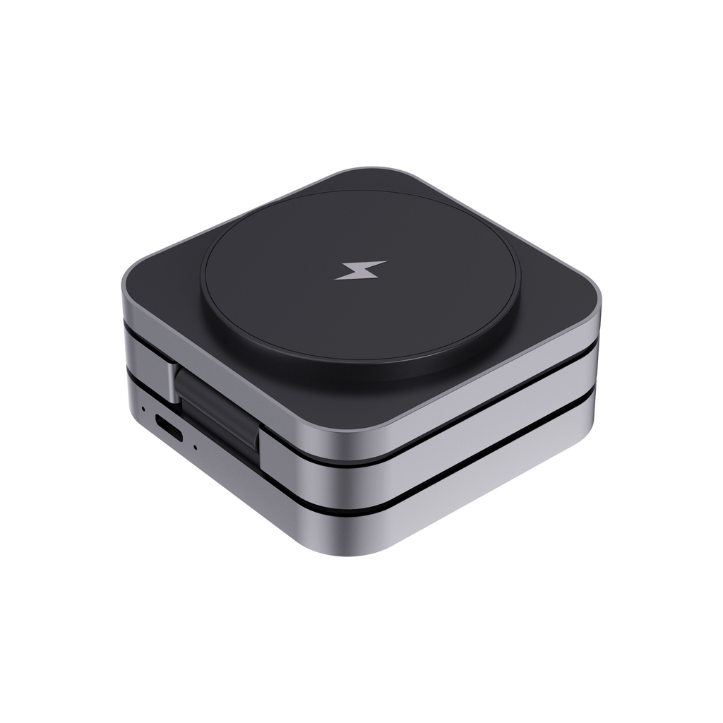 Terra faltbares 3-in-1 15W Charger aus RCS rec. Aluminium