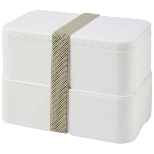 MIYO POP 700 + 700 ml doppelschichtige Lunchbox - weiss