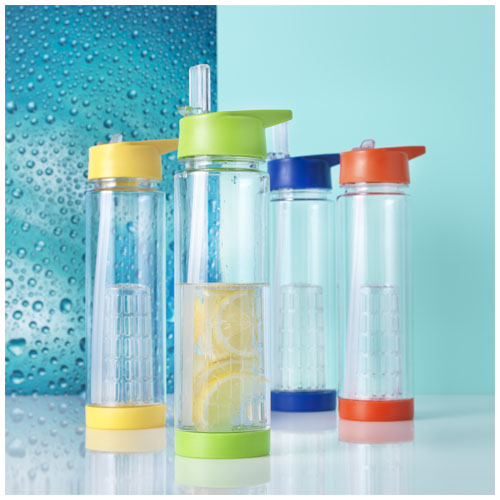 Tutti frutti 740 ml Tritan™ Sportflasche mit Infuser - transparent / blau