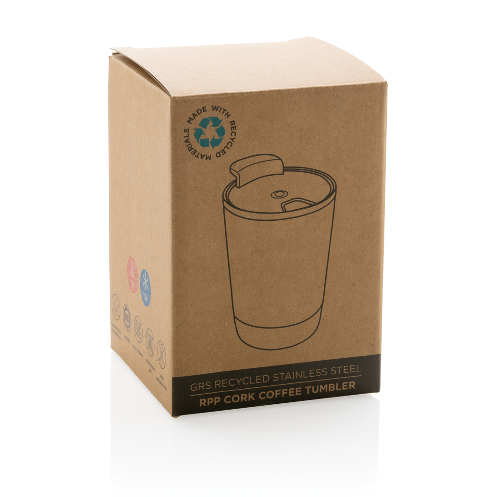 RCS recycelter Edelstahl-Kaffeebecher mit Kork