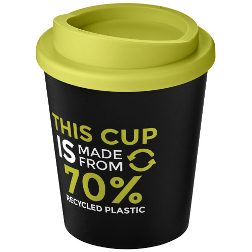 Americano® Espresso Eco 250 ml recycelter Isolierbecher  - schwarz / limone