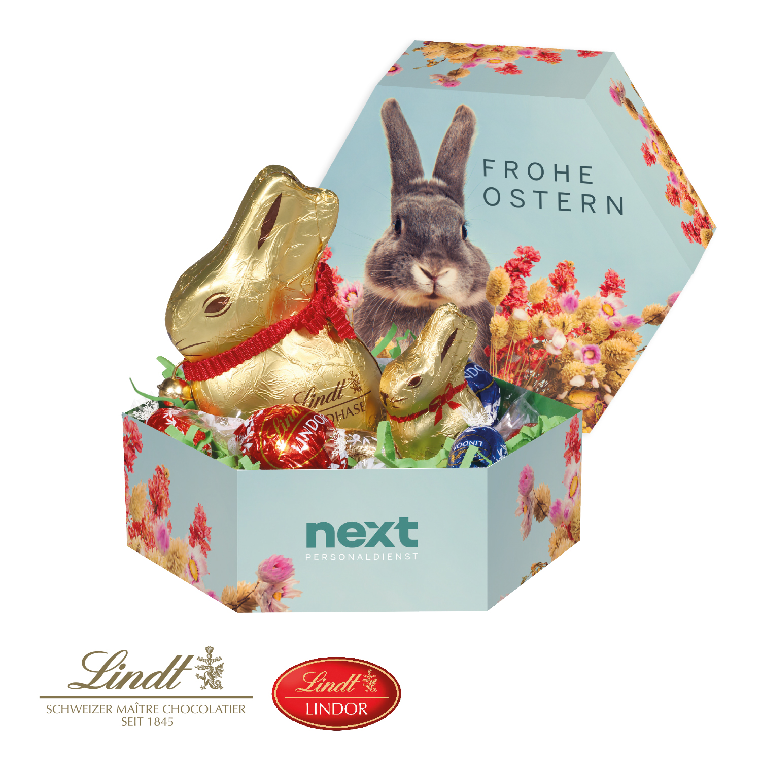 Großes Premium-Osternest mit Schokolade von Lindt