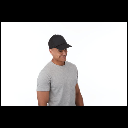 Trucker 100 g/m² Kappe mit 5 Segmenten - schwarz / weiss